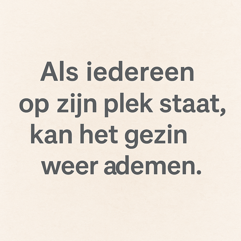 Bouwen aan balans, veiligheid en kracht in ieder gezin